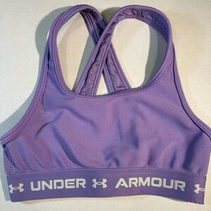 Under Armour Girls Youth Lavender Racerback Sports Bra Size Youth Msll